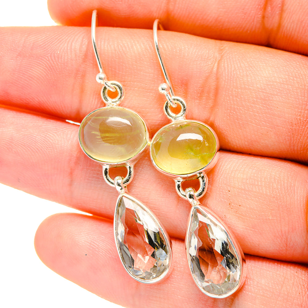 Prehnite Earrings handcrafted by Ana Silver Co - EARR422431
