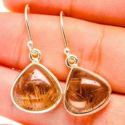 Rutilated Quartz Earrings handcrafted by Ana Silver Co - EARR422432