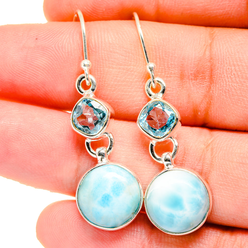 Larimar Earrings handcrafted by Ana Silver Co - EARR422440