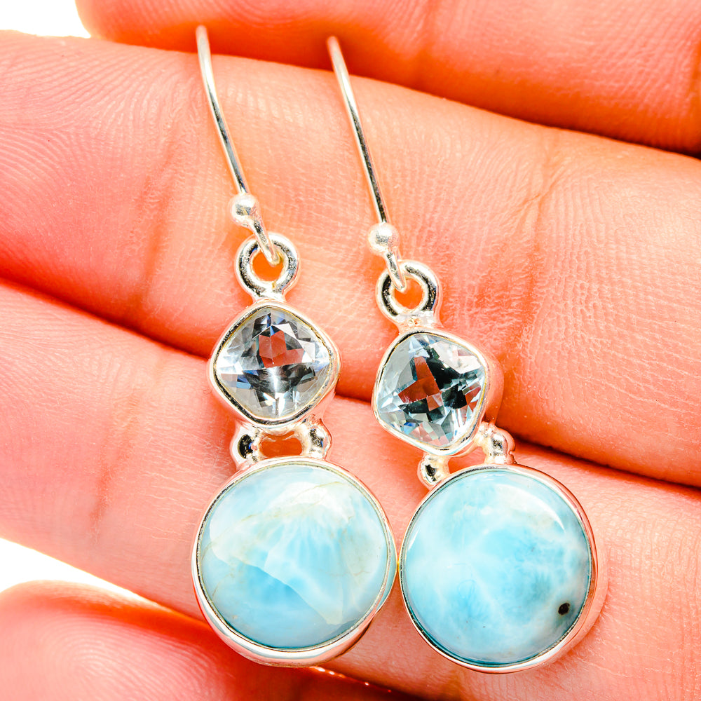 Larimar Earrings handcrafted by Ana Silver Co - EARR422445