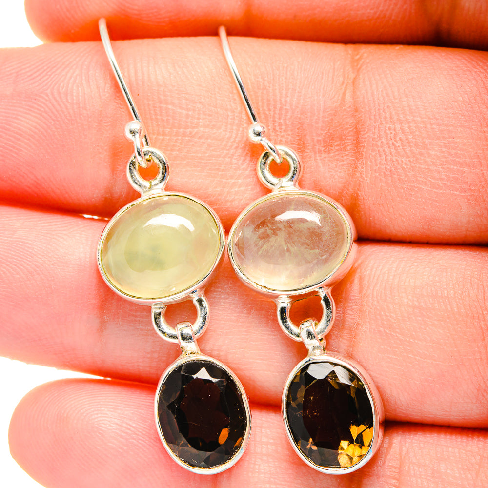 Prehnite Earrings handcrafted by Ana Silver Co - EARR422453