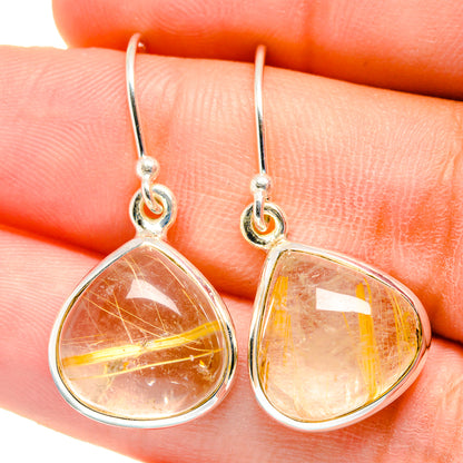 Rutilated Quartz Earrings handcrafted by Ana Silver Co - EARR422461