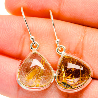 Rutilated Quartz Earrings handcrafted by Ana Silver Co - EARR422471