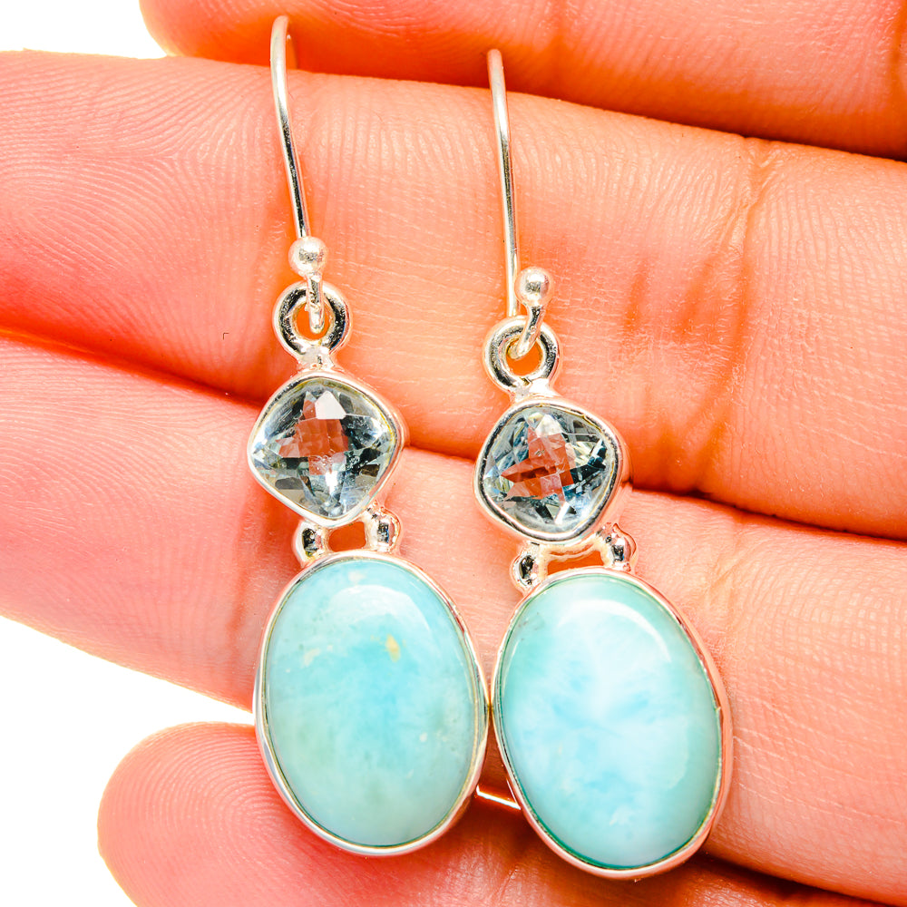 Larimar Earrings handcrafted by Ana Silver Co - EARR422472