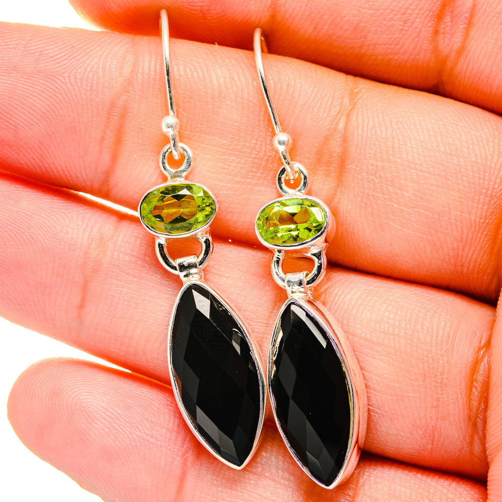Black Onyx Earrings handcrafted by Ana Silver Co - EARR422479