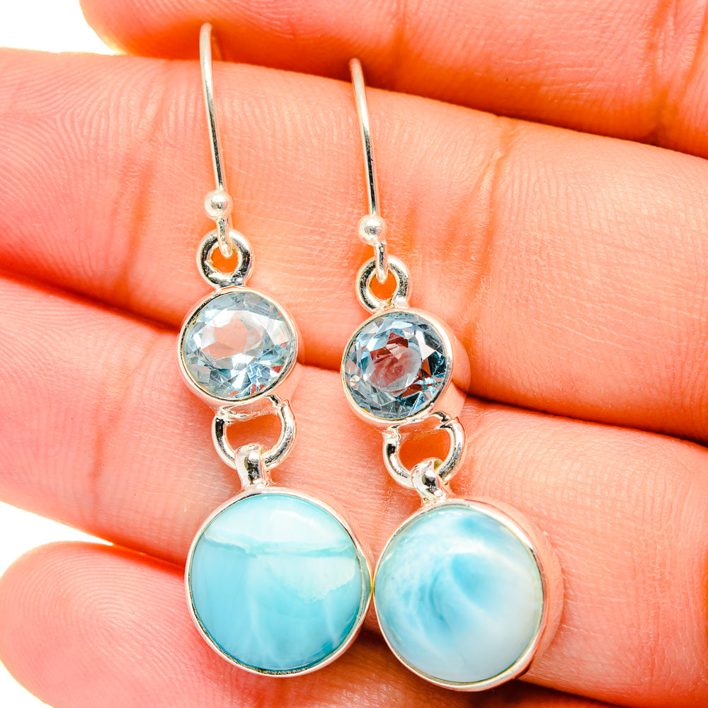 Larimar Earrings handcrafted by Ana Silver Co - EARR422490