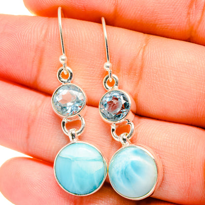 Larimar Earrings handcrafted by Ana Silver Co - EARR422490