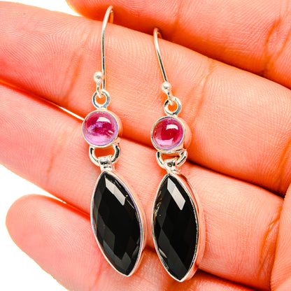 Black Onyx Earrings handcrafted by Ana Silver Co - EARR422493