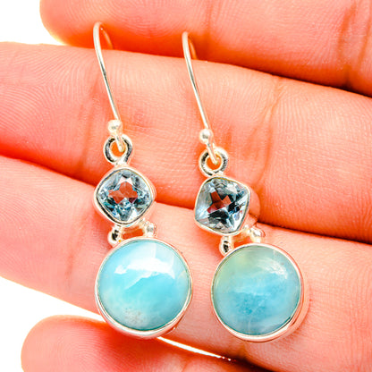 Larimar Earrings handcrafted by Ana Silver Co - EARR422497
