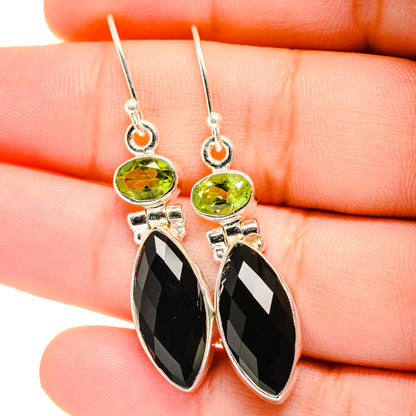 Black Onyx Earrings handcrafted by Ana Silver Co - EARR422501
