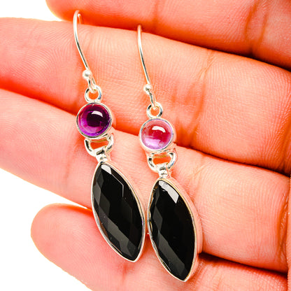 Black Onyx Earrings handcrafted by Ana Silver Co - EARR422511