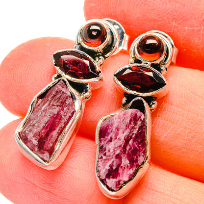 Pink Tourmaline Earrings handcrafted by Ana Silver Co - EARR422516