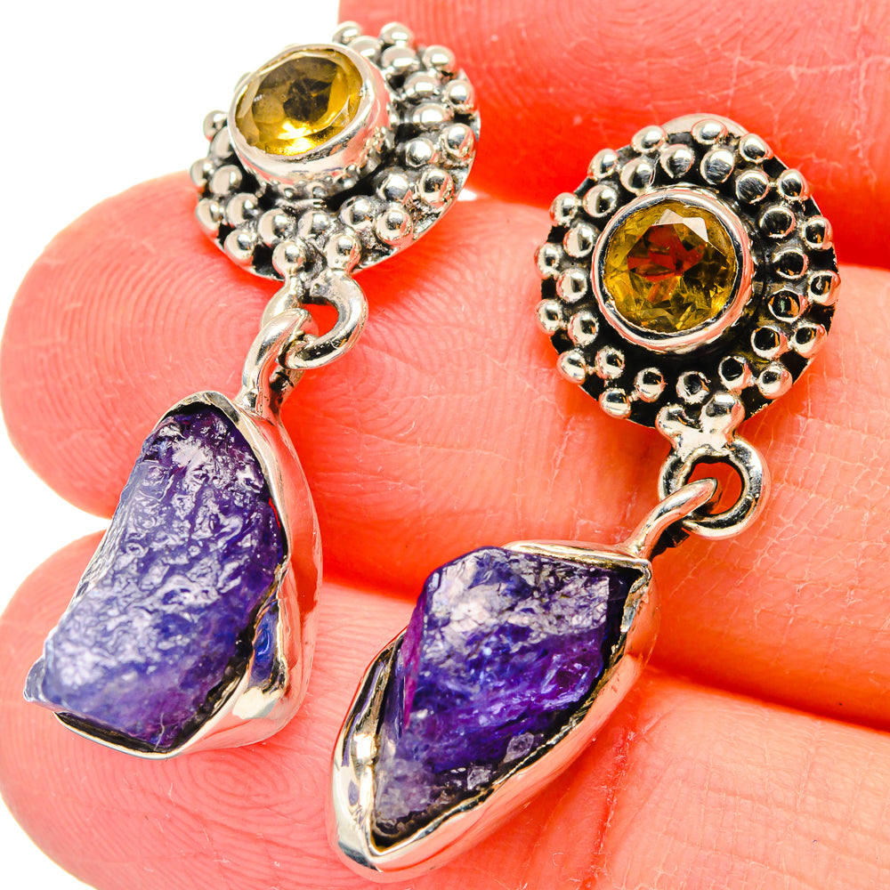 Tanzanite Earrings handcrafted by Ana Silver Co - EARR422517
