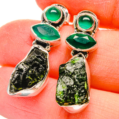 Chrome Diopside Earrings handcrafted by Ana Silver Co - EARR422518