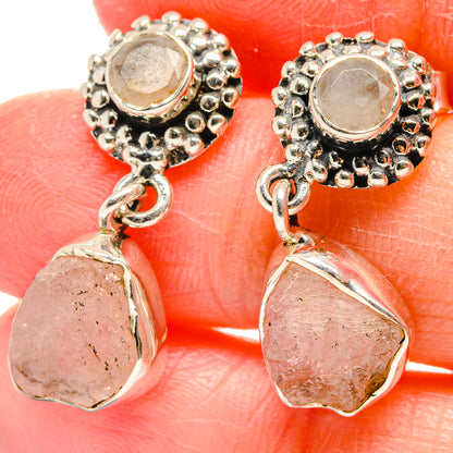 Rose Quartz Earrings handcrafted by Ana Silver Co - EARR422523