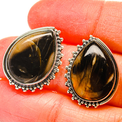 Peanut Wood Jasper Earrings handcrafted by Ana Silver Co - EARR422533