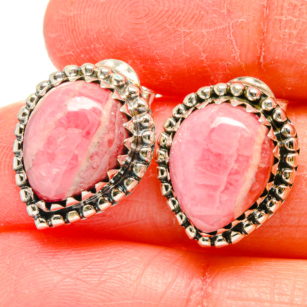 Rhodochrosite Earrings handcrafted by Ana Silver Co - EARR422543