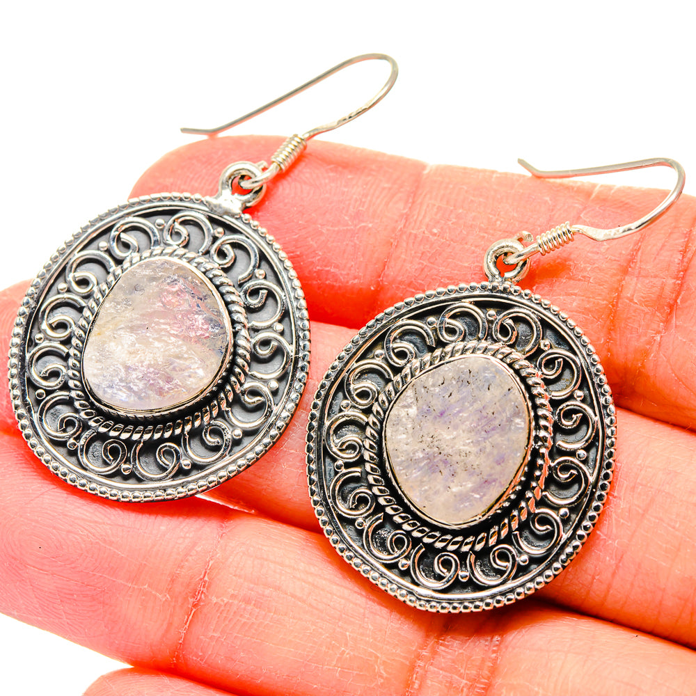 Rainbow Moonstone Earrings handcrafted by Ana Silver Co - EARR422556
