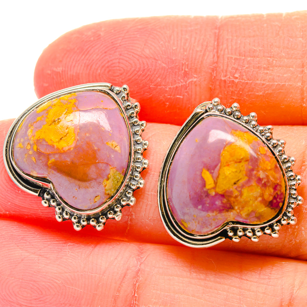 Phosphosiderite Earrings handcrafted by Ana Silver Co - EARR422557