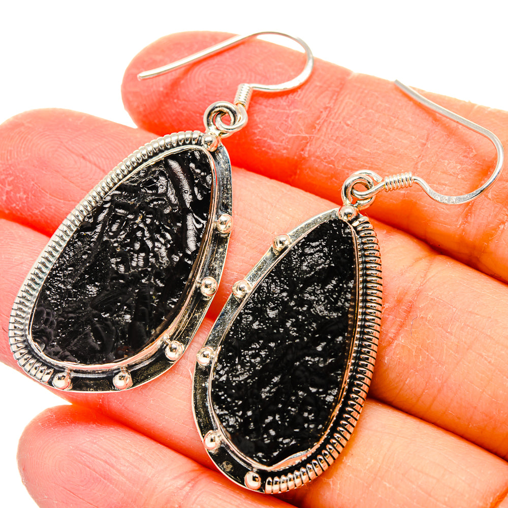 Tektite Earrings handcrafted by Ana Silver Co - EARR422565