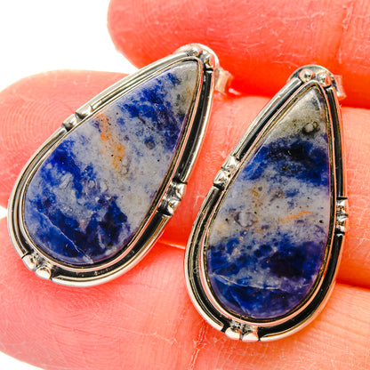 Sodalite Earrings handcrafted by Ana Silver Co - EARR422567