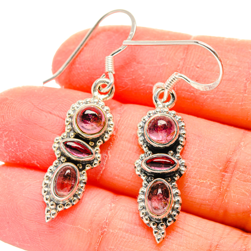 Pink Tourmaline Earrings handcrafted by Ana Silver Co - EARR422568