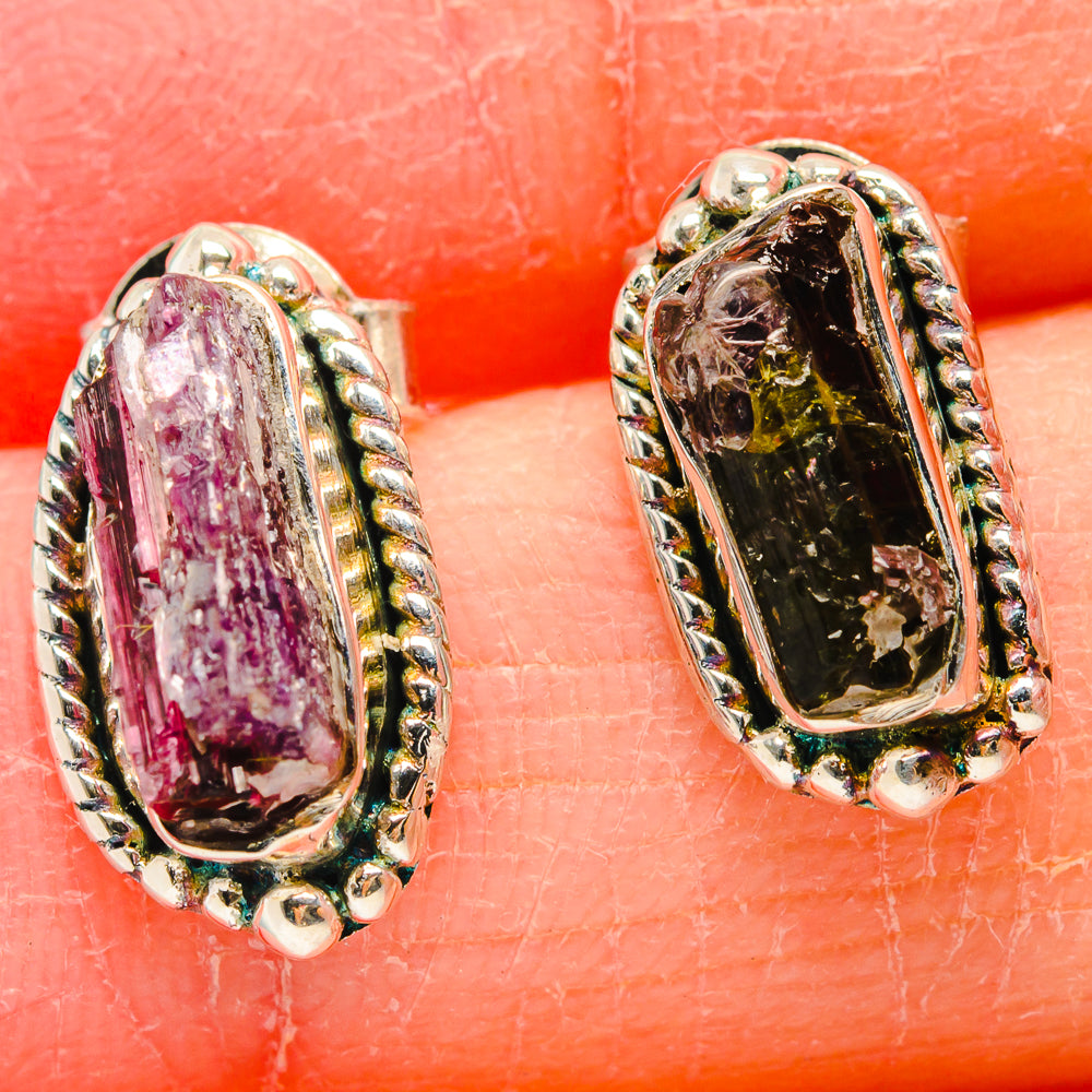 Pink Tourmaline Earrings handcrafted by Ana Silver Co - EARR422575