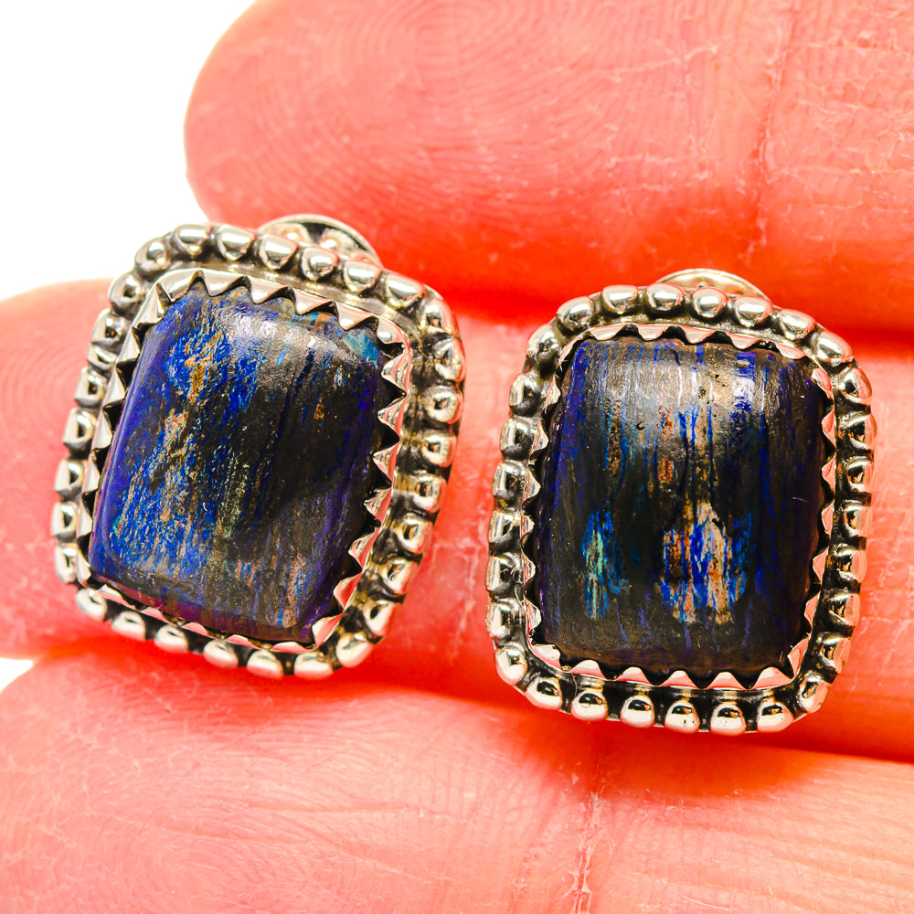 Shattuckite Earrings handcrafted by Ana Silver Co - EARR422576