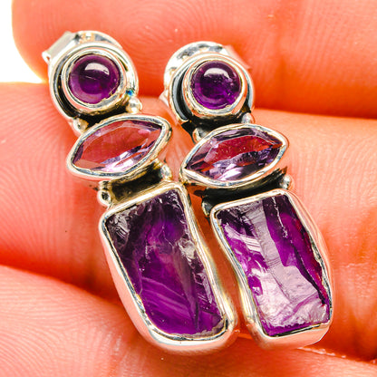 Amethyst Earrings handcrafted by Ana Silver Co - EARR422588