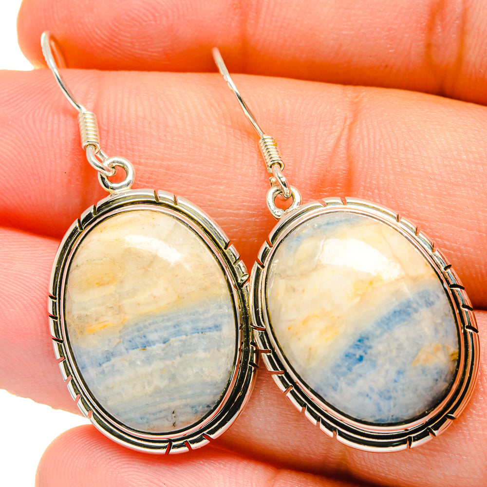 Blue Scheelite Earrings handcrafted by Ana Silver Co - EARR422589