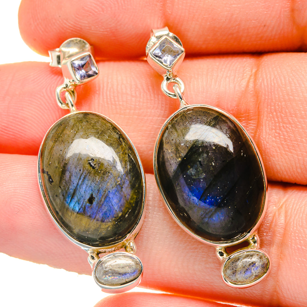 Labradorite Earrings handcrafted by Ana Silver Co - EARR422591