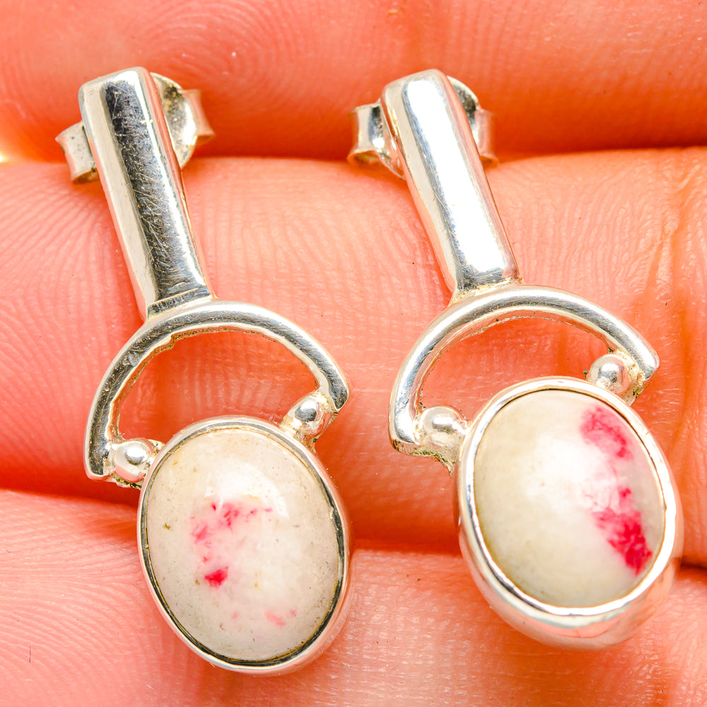 Thulite Earrings handcrafted by Ana Silver Co - EARR422592