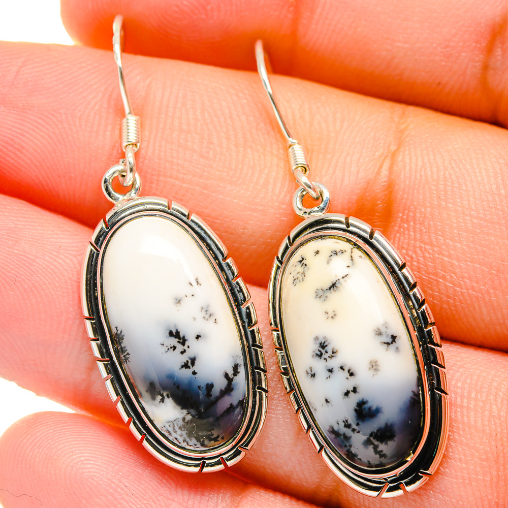 Dendritic Opal Earrings handcrafted by Ana Silver Co - EARR422593