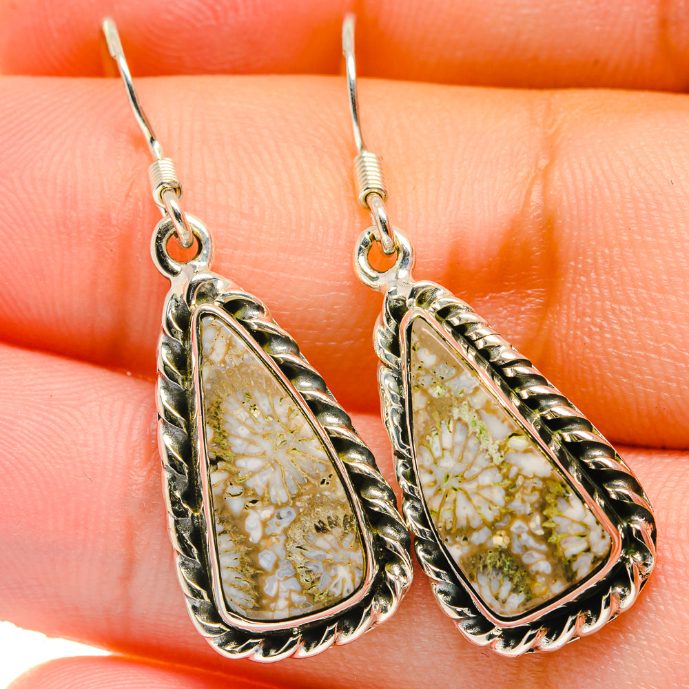Fossil Coral Earrings handcrafted by Ana Silver Co - EARR422596