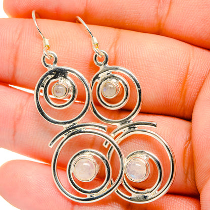 Rainbow Moonstone Earrings handcrafted by Ana Silver Co - EARR422603