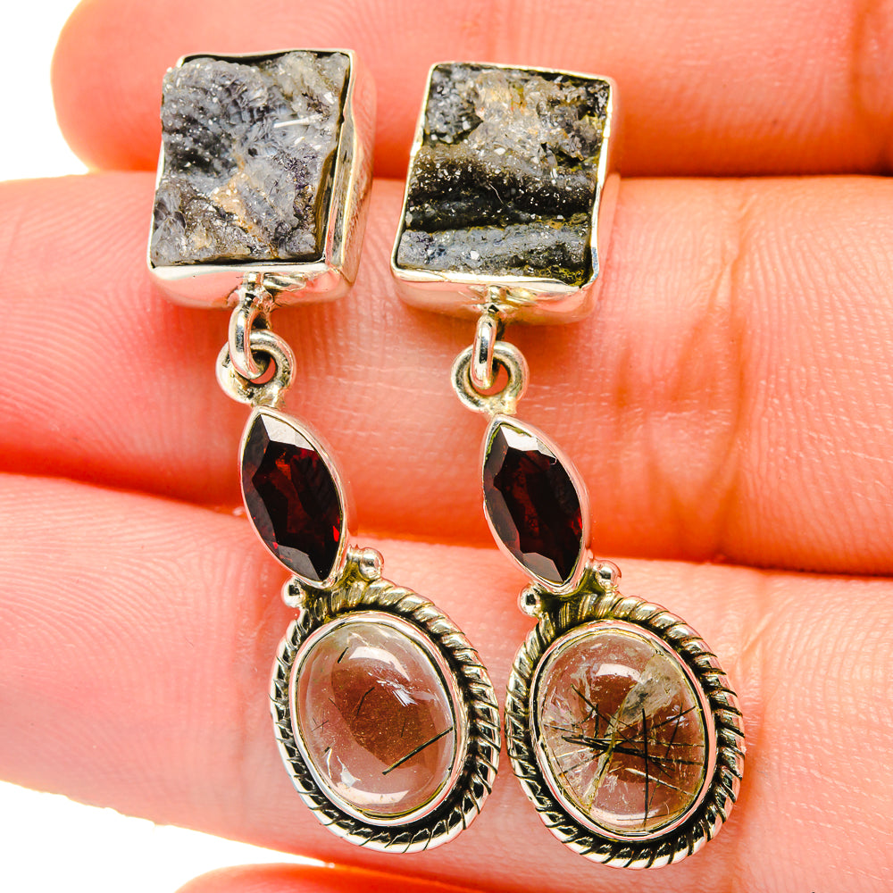 Desert Druzy Earrings handcrafted by Ana Silver Co - EARR422605