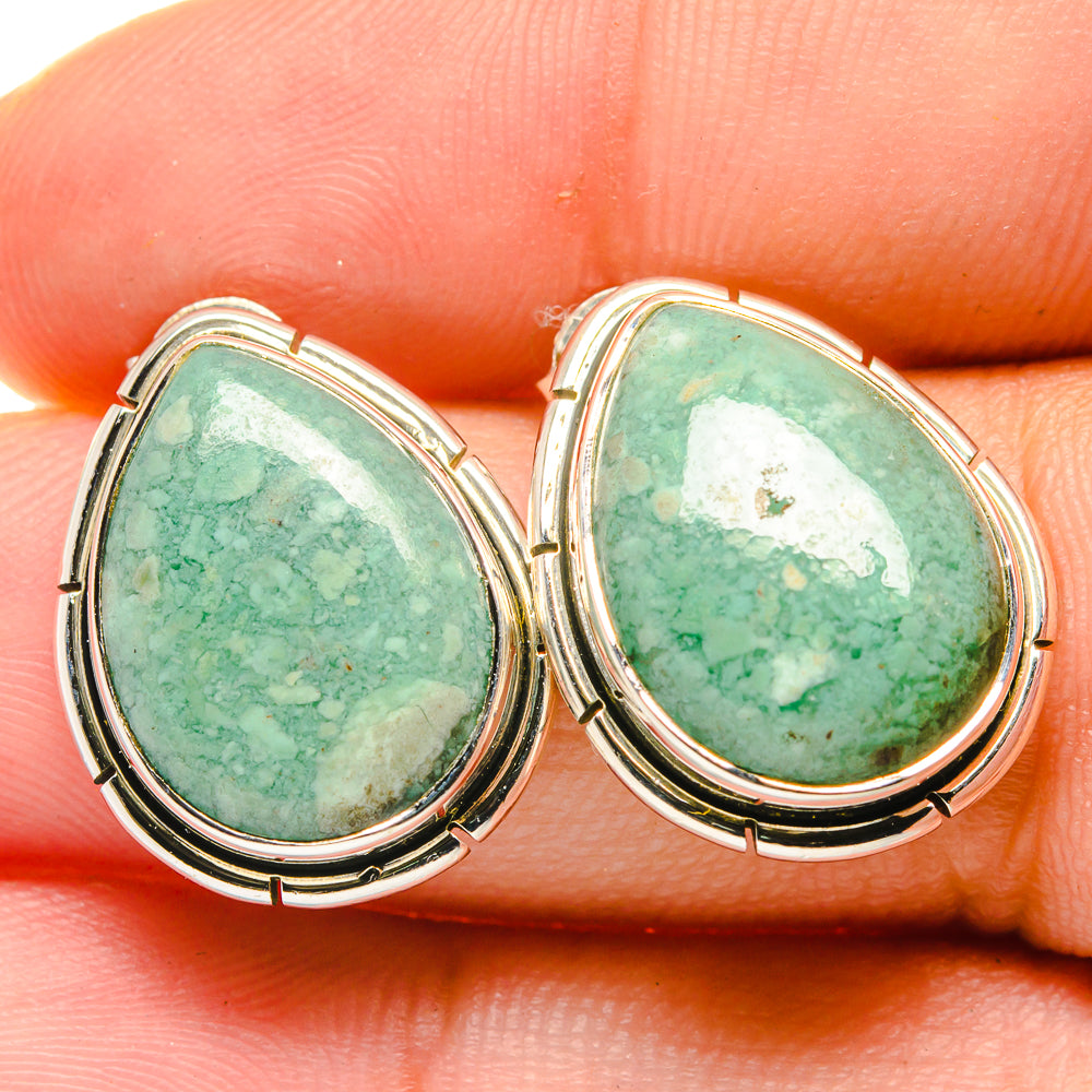 Amazonite Earrings handcrafted by Ana Silver Co - EARR422611