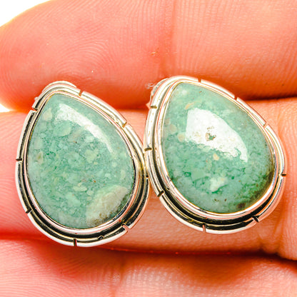 Amazonite Earrings handcrafted by Ana Silver Co - EARR422611