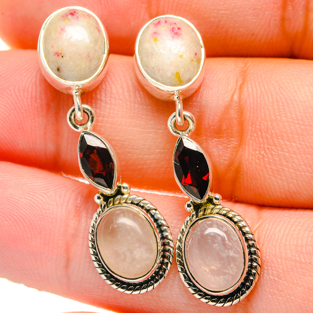 Thulite Earrings handcrafted by Ana Silver Co - EARR422618