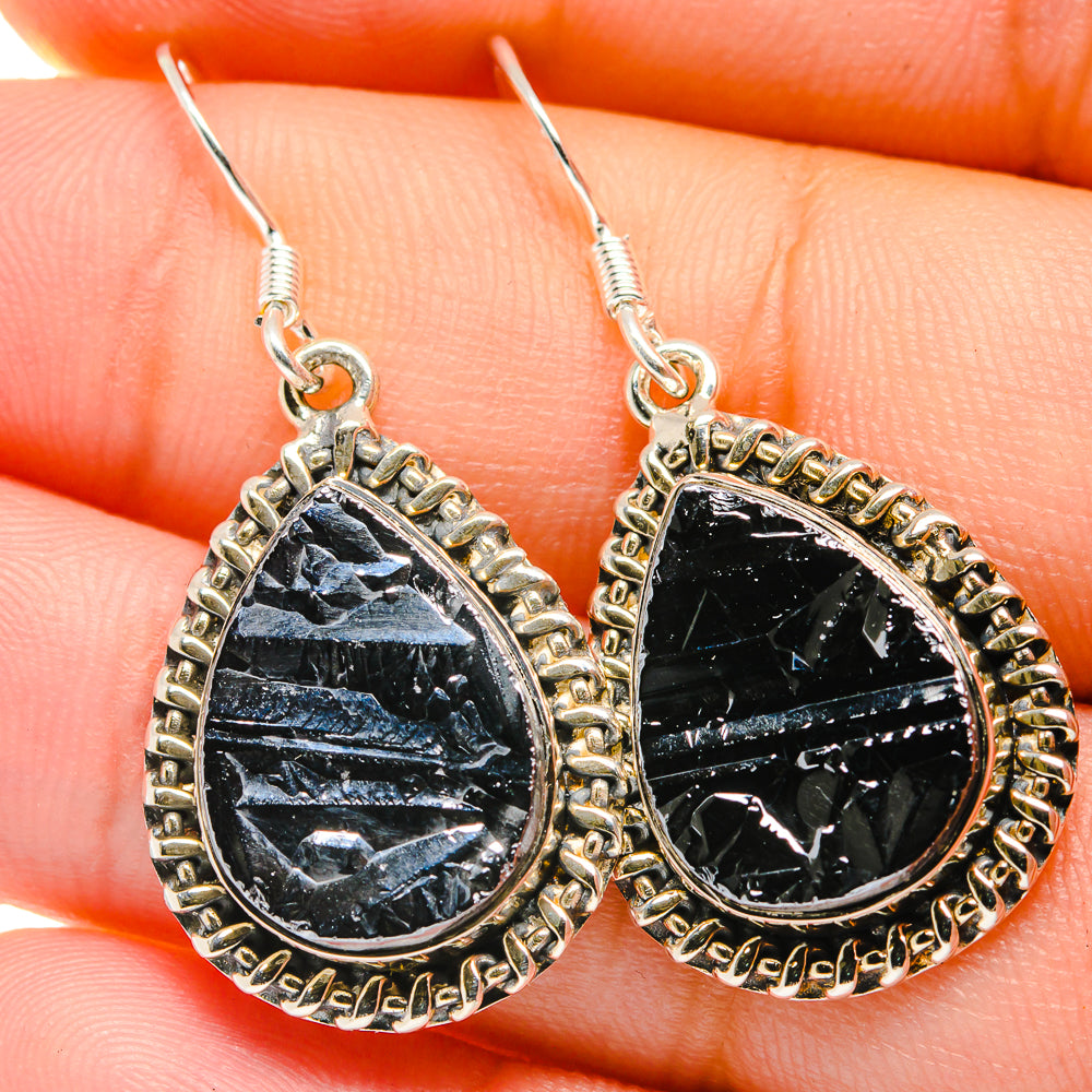 Shungite Earrings handcrafted by Ana Silver Co - EARR422627