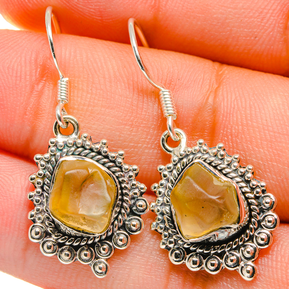 Libyan Glass Earrings handcrafted by Ana Silver Co - EARR422628