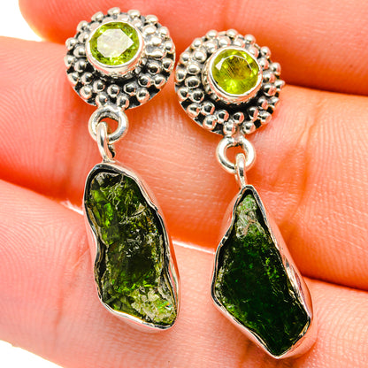 Chrome Diopside Earrings handcrafted by Ana Silver Co - EARR422629