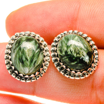 Seraphinite Earrings handcrafted by Ana Silver Co - EARR422630