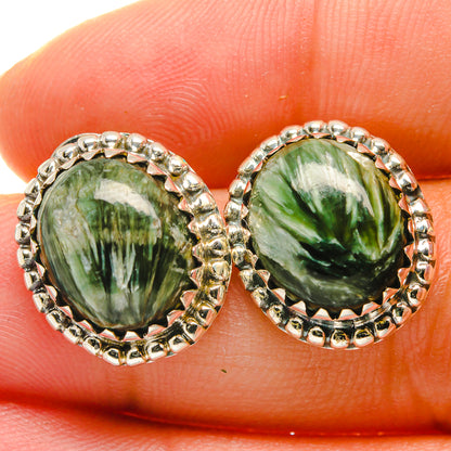 Seraphinite Earrings handcrafted by Ana Silver Co - EARR422632
