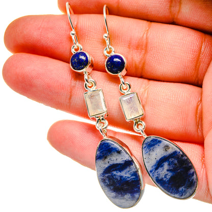 Sodalite Earrings handcrafted by Ana Silver Co - EARR422633