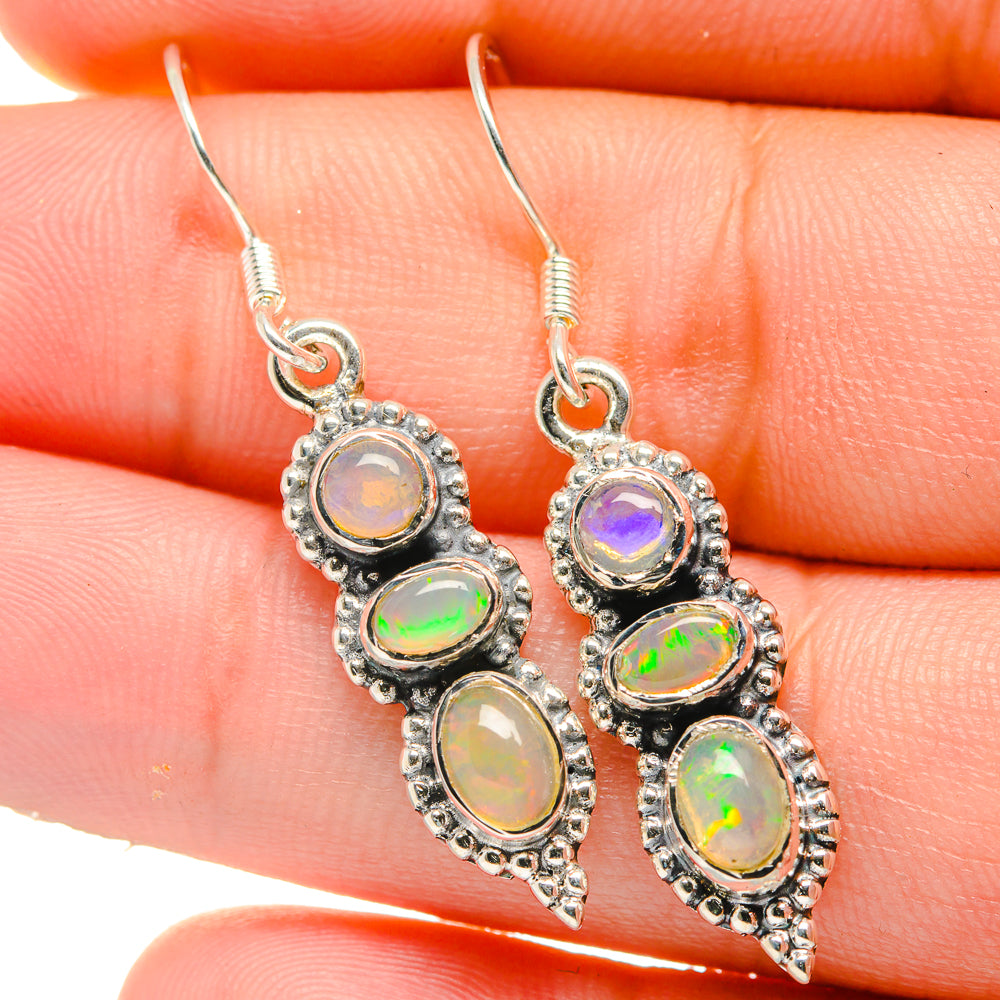 Ethiopian Opal Earrings handcrafted by Ana Silver Co - EARR422640