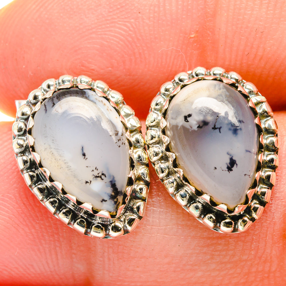Dendritic Opal Earrings handcrafted by Ana Silver Co - EARR422642