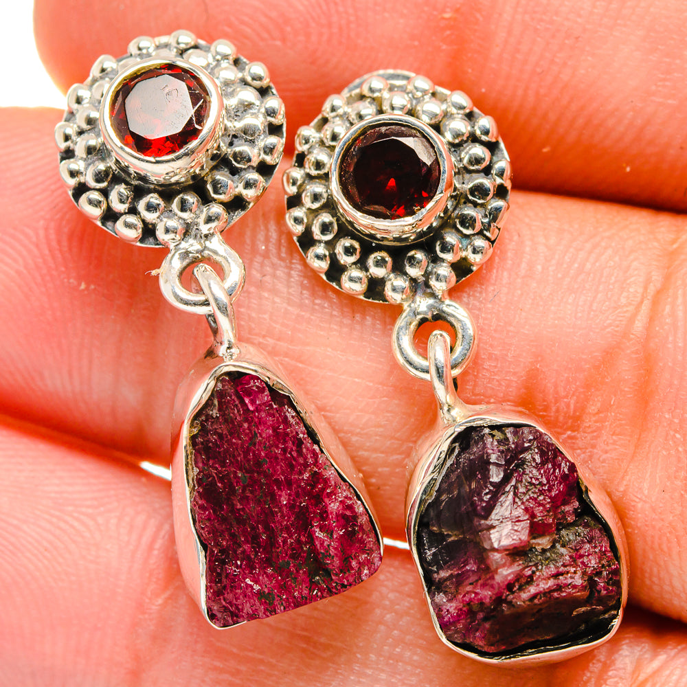 Pink Tourmaline Earrings handcrafted by Ana Silver Co - EARR422645