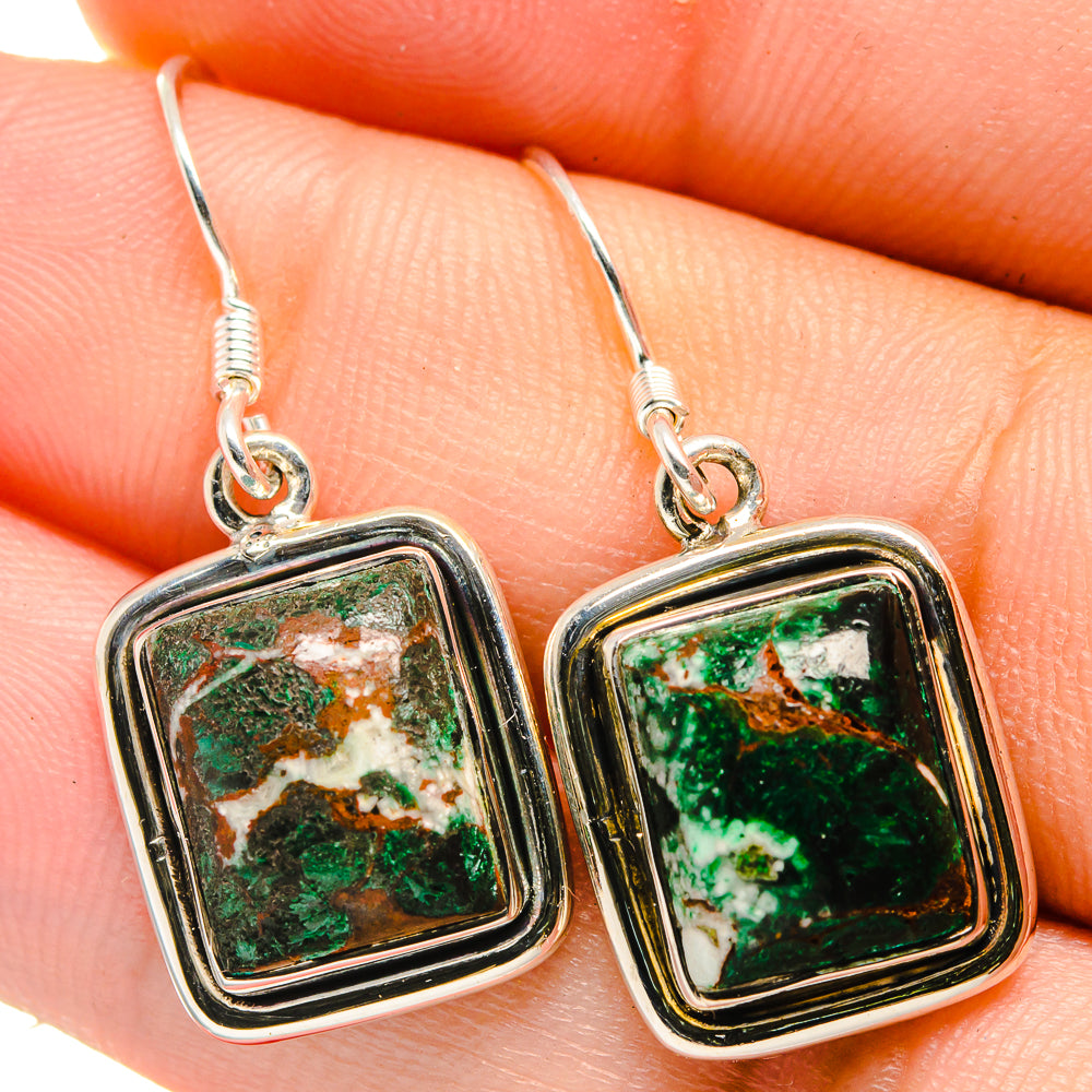 Chrysocolla Earrings handcrafted by Ana Silver Co - EARR422660