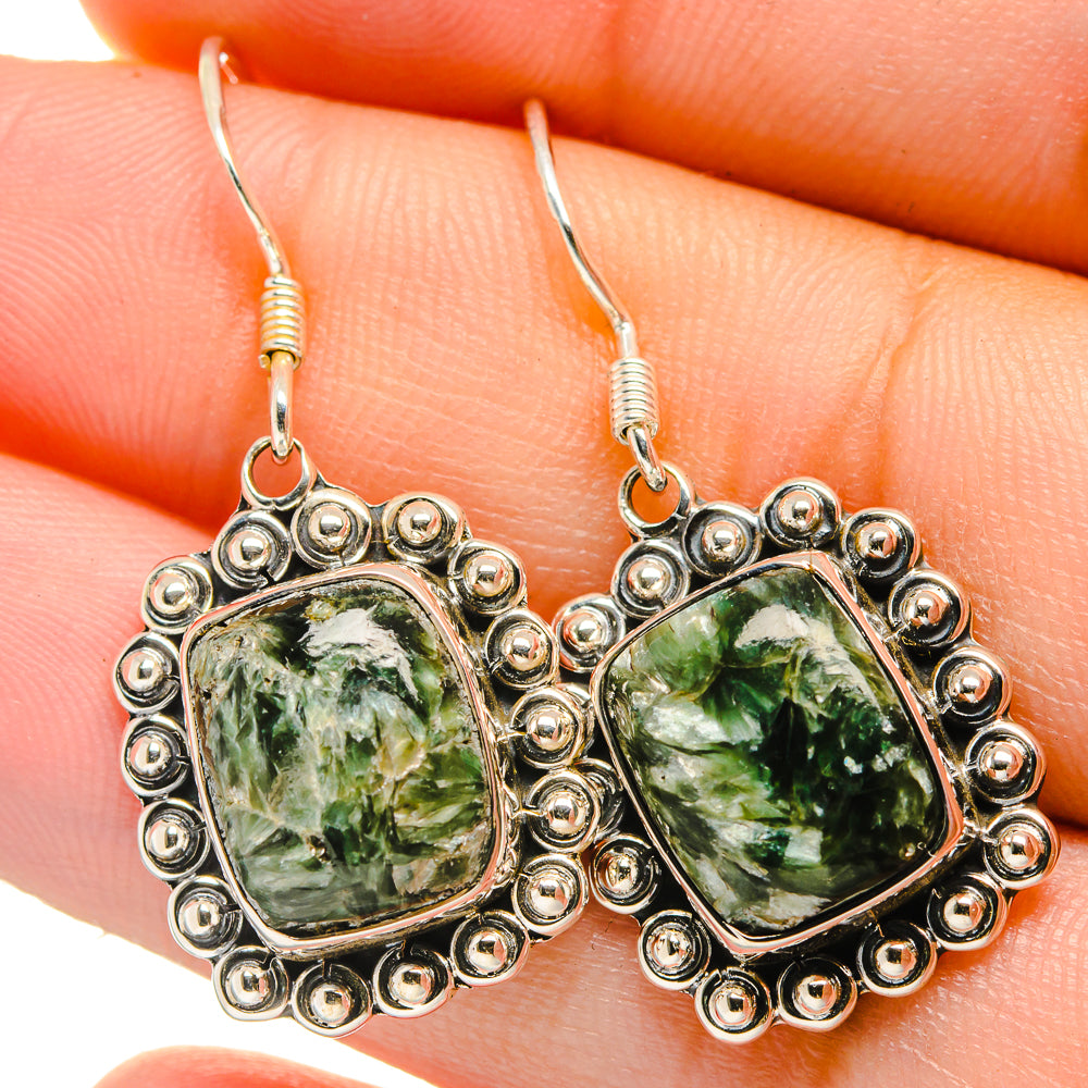 Seraphinite Earrings handcrafted by Ana Silver Co - EARR422662